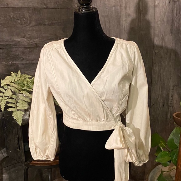NWT Creme Free People Sophie Wrap Jacket/Top Size XS - Picture 3 of 5